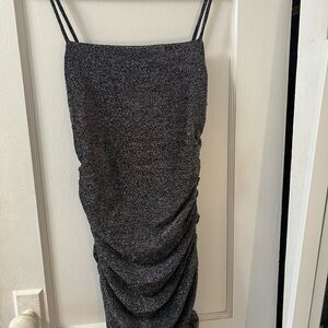 Elegant Black Ruched Skirt